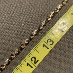 18kt gold over sterling silver - 3.12ctw sapphire and diamond bracelet 7.5”